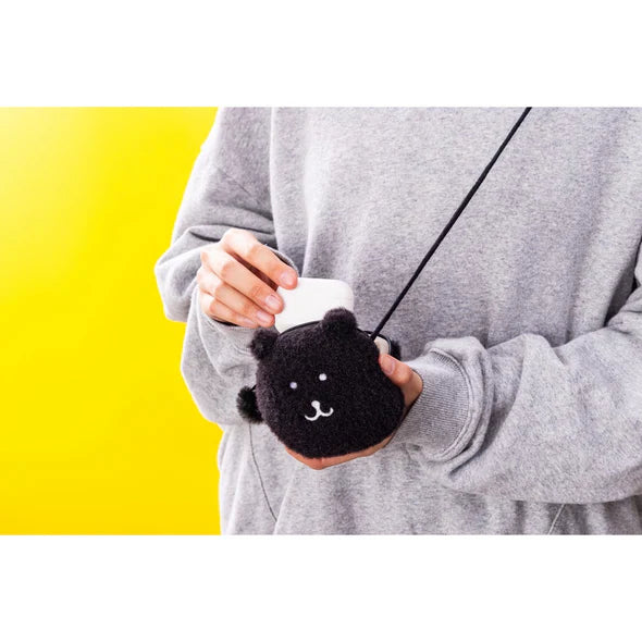 Nagano | Hoahowa | Nagano Bear Neck Purse / Pouch: KUMA BLACK