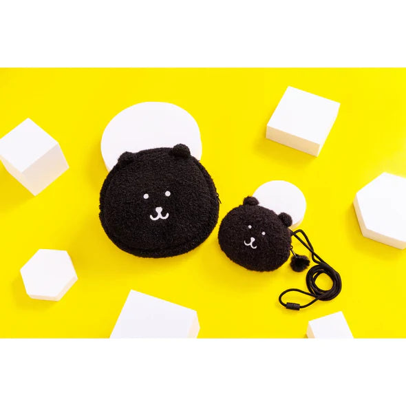 Nagano | Hoahowa | Nagano Bear Neck Purse / Pouch: KUMA BLACK Main image