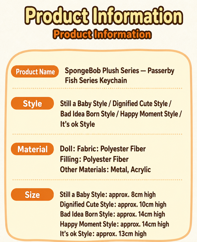 SpongeBob SquarePants | Passerby Fish Mascot Keychain 2