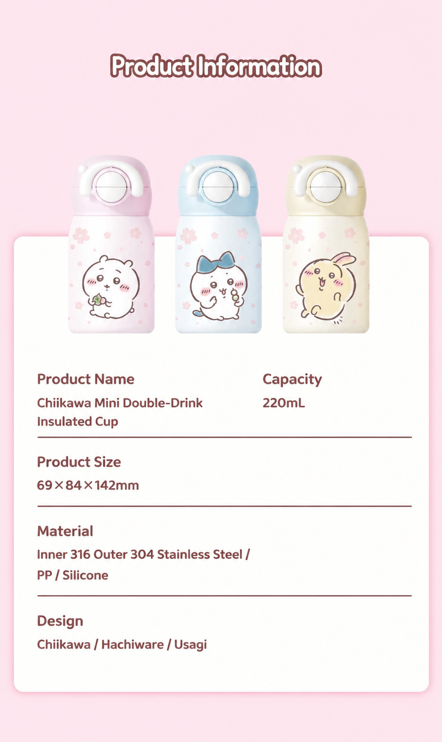 Chiikawa | Mini Dual-Drink Tumbler