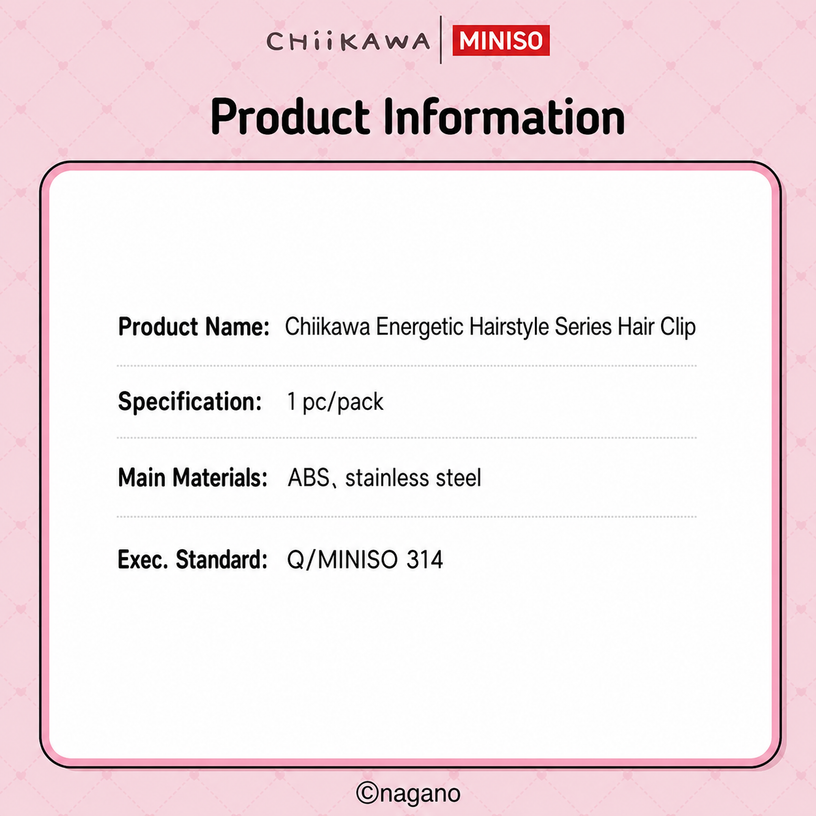 Chiikawa | Energetic Hairstyle Series | Hair Clip