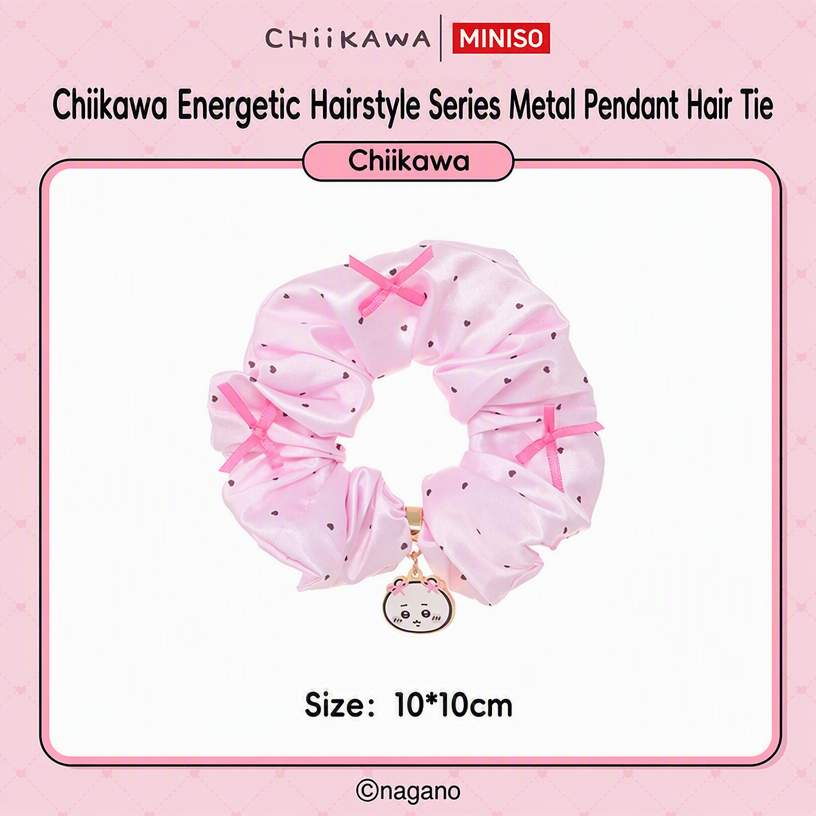 Chiikawa | Energetic Hairstyle Series | Metal Pendant Hair Tie