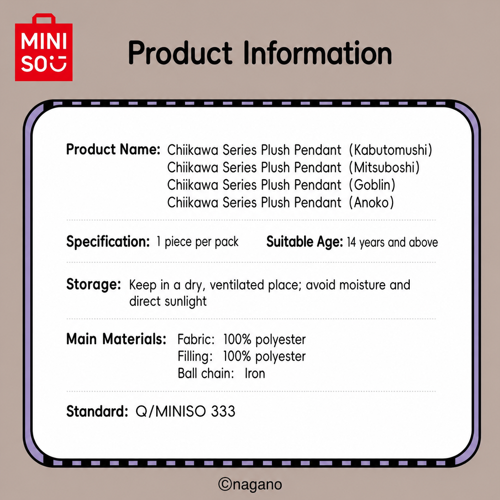 Chiikawa x Miniso | Classic Mascot