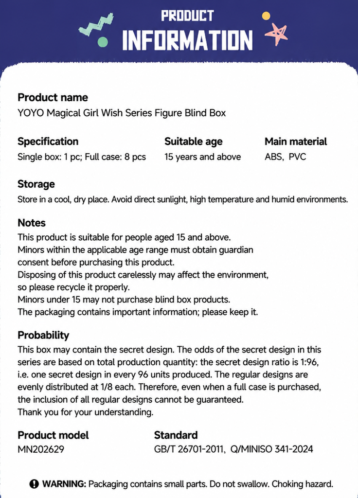 YOYO | Magical Girl Wish Series | Figure Blind Box