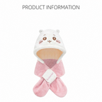 Chiikawa | Plush Hooded Scarf