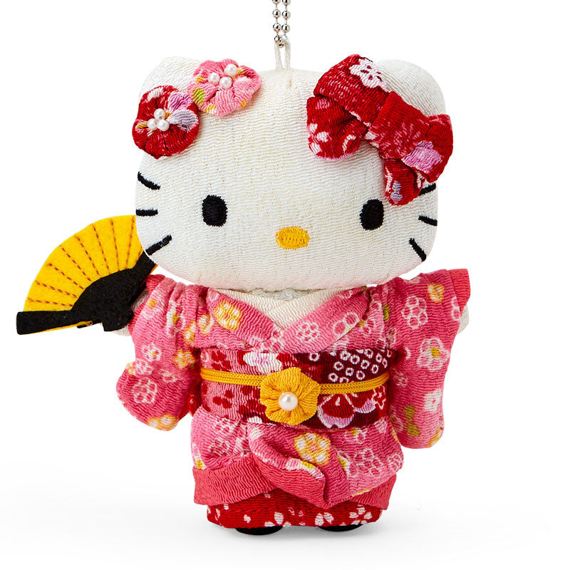 Sanrio | Japanese Chirimen Kimono | Hello Kitty Plush Mascot Holder