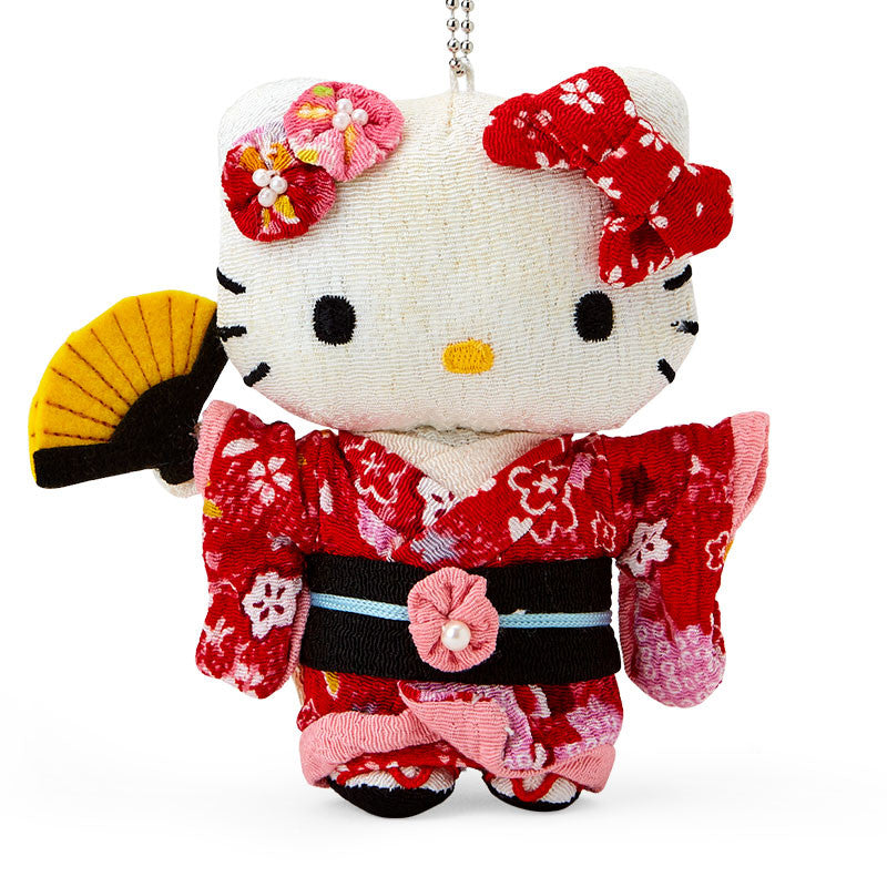 Sanrio | Japanese Chirimen Kimono | Hello Kitty Plush Mascot Holder