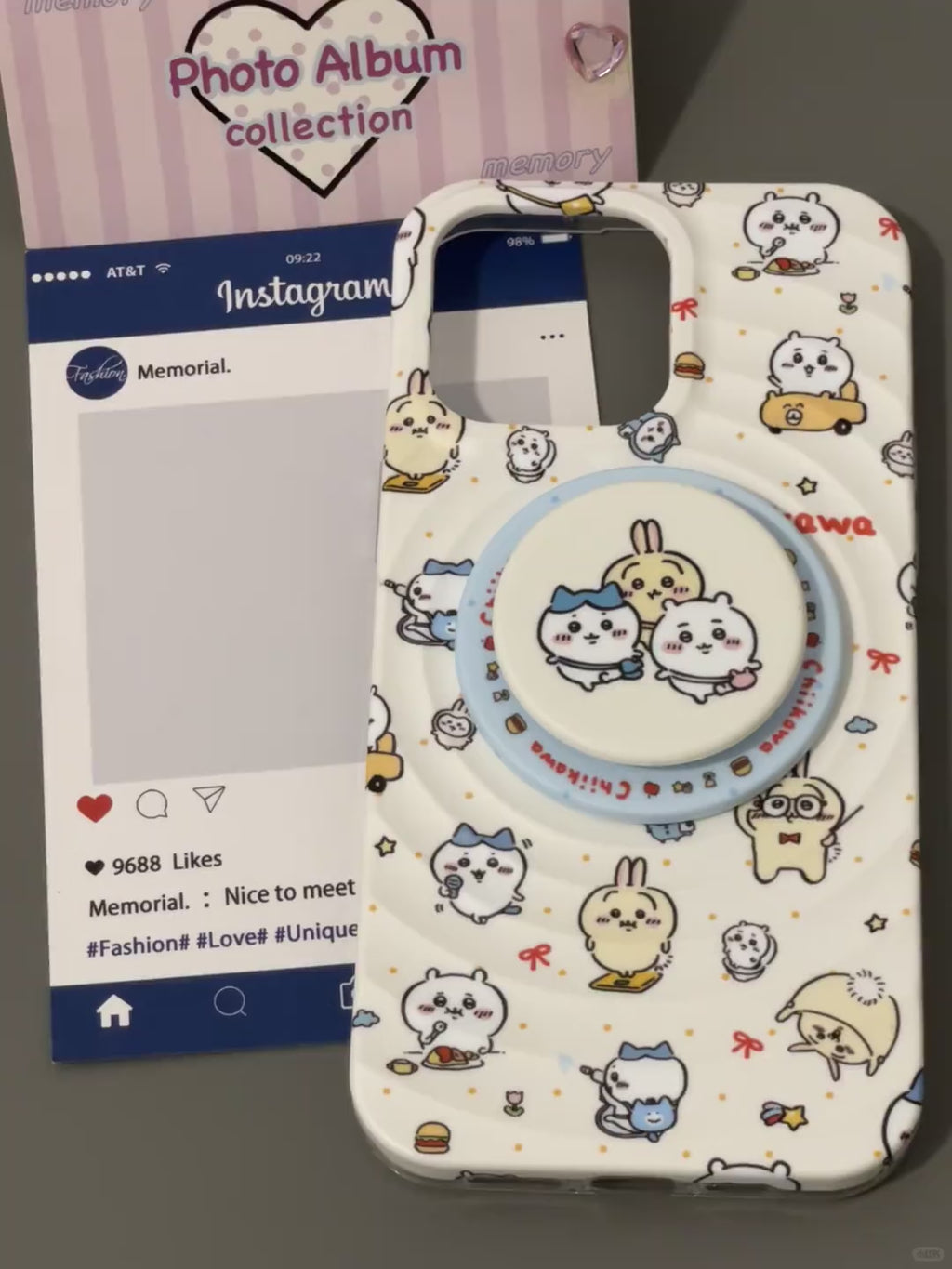 Let's Go Out, Chiikawa! – Wave Motif Phone Case