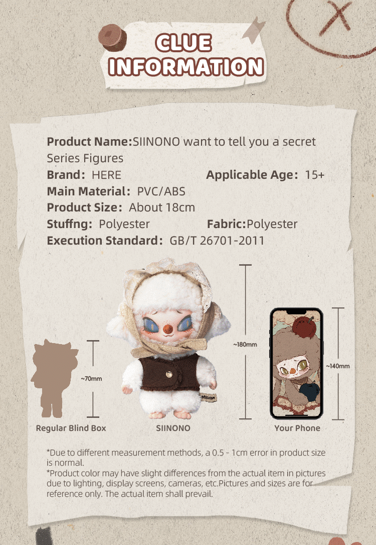 Siinono | 1.0 Want To Tell You A Secret Series | Mascot Blind Box