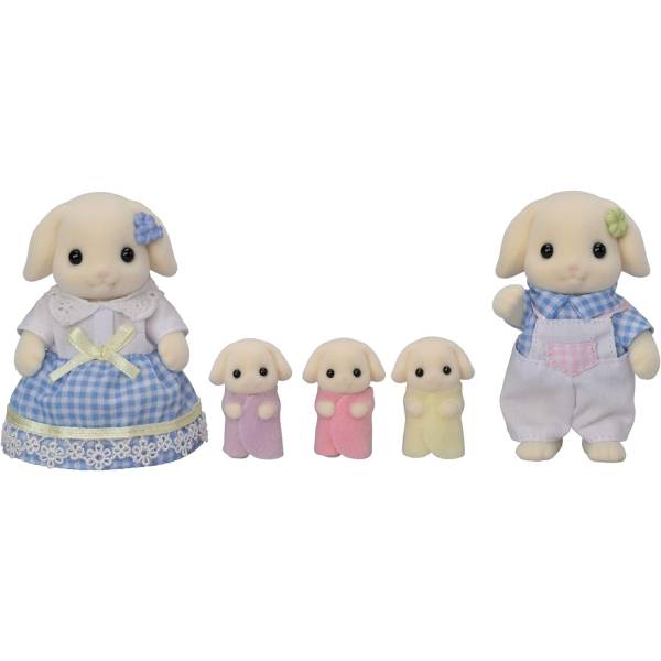 Sylvanian Families | Flora Rabbit Family | Plush Toy Set